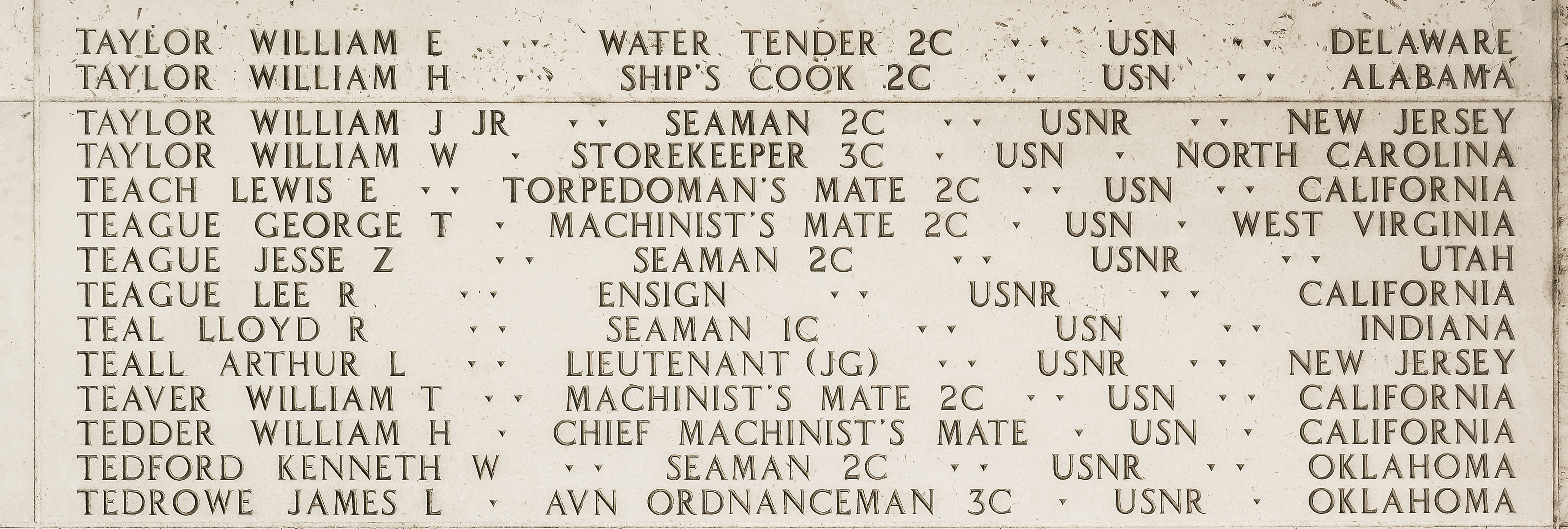 James L. Tedrowe, Aviation Ordnanceman Third Class